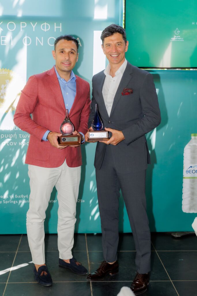 Δημήτρης Τσέλιος, Πρόεδρος, Διευθύνων Σύμβουλος και βασικός μέτοχος της ΘΕΟΝΗ ΑΕ και Σάκης Ρουβάς, Brand Ambassador ΘΕΟΝΗ 